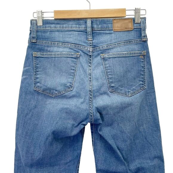 Madewell Slim Straight Jeans: Knee-Rip Edition in Forster Wash Size 27 Tall | 4T - Picture 6 of 14